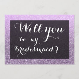 Invitación Lavender Faux Purpurina, Serás Mi Novia