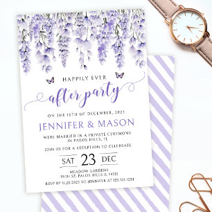 Invitación Lavender felizmente siempre después de la invitaci