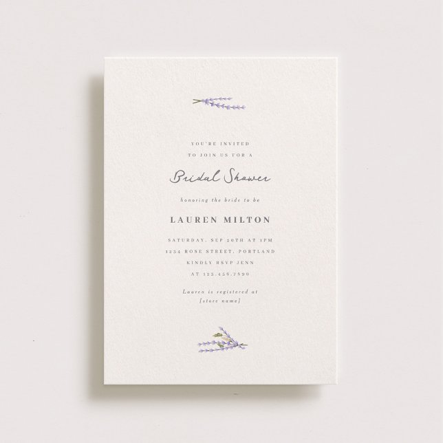 Invitación Lavender Fields Bridal Shower (Subido por el creador)