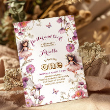 Lavender Flor silvestre de hadas Pixie 1º cumpleañ