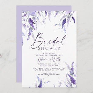 Invitación Lavender Floral Mauve Dusty Purple Bridal Ducha