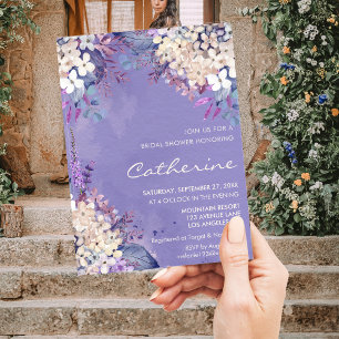 Invitación Lavender Floral Spring Weddal Bridal Shower