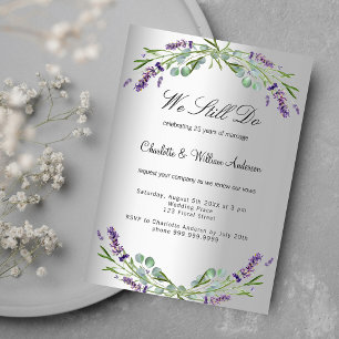 Invitación Lavender florals boda de renovación de promesa de