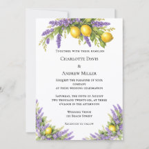 Lavender florals lemons wedding 