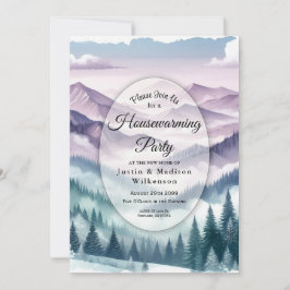 Invitación Lavender Frost in the Alpine Mist Housewarming