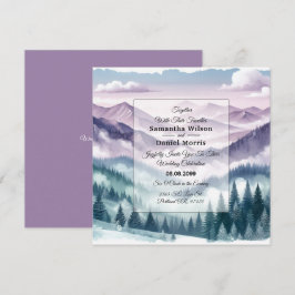 Invitación Lavender Frost in the Alpine Mist Wedding