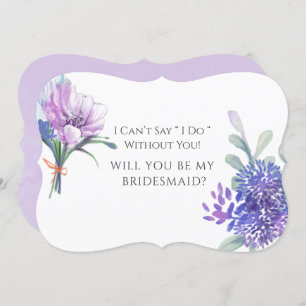 Invitación Lavender Hydrangeas Serás Mi Nodestia