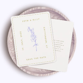 Invitación Lavender Larkspur Floral Save the Date