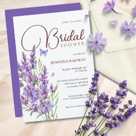 Invitación Lavender Lilac Elegante Mauve acuarela