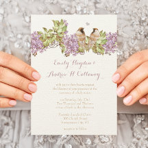 Lavender Lilac Love Bird Boda