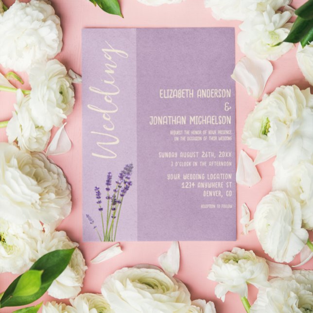 Invitación Lavender Love Boda (Subido por el creador)