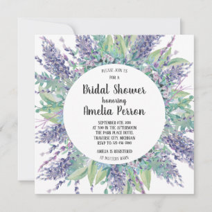 Invitación Lavender Love Floral Eucalyptus Bridal Shower