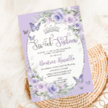 Invitación Lavender Mariposas Moradas Florales Dulces Diecisé<br><div class="desc">Personalice esta suave invitación de 16 años de dulce dulce de color morado de lavanda fácil y rápidamente. Simplemente haga clic en el botón personalizar para editar los textos, cambiar las fuentes y los colores de las fuentes. Con flores púrpura de lavanda pastel, vegetación delicada y mariposas púrpura y plateada....</div>
