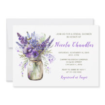 Lavender Mason Jar Bridal Shower