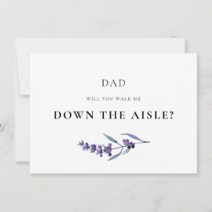 Invitación Lavender ¿Me pasas por el pasillo de la tarjeta?