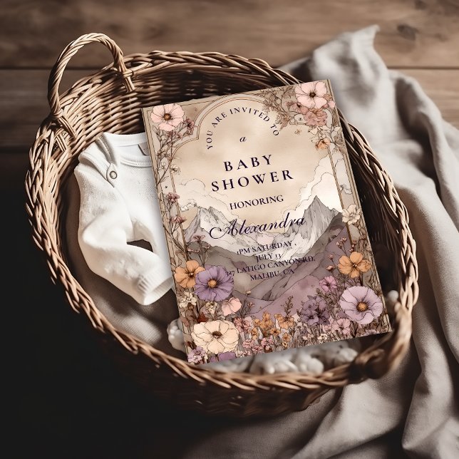 Invitación Lavender Meadow Peaks Baby Shower (Subido por el creador)