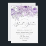 Invitación Lavender Morado Parkle Floral Dulce 16 Fiesta<br><div class="desc">Lavender Purple Sparkle Floral Sweet 16 Party Invitación Ver colección de correspondencias en Nest Store y Nest Store</div>