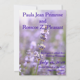 Invitación Lavender Nuptials