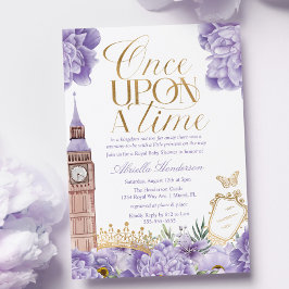 Invitación Lavender Once Upon a Time Princess Baby Shower