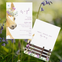 Lavender Pony Wildflower Es un Baby Shower Chica