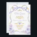 Invitación Lavender Purple Floral Cinta De Oro Miño<br><div class="desc">EDITABLE Lavanda Morado Floral Cinta de Oro Corona de Oro Mi Invitación Quince Elegante Quinceañera Lavender Morado Floral Princesa Invitación Cumpleaños Corona de Oro Mis Quince 15 Anos,  Fiesta de Cumpleaños 16</div>