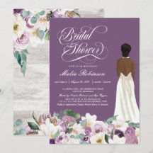 Lavender Purple Floral Elegante Ducha Bridal