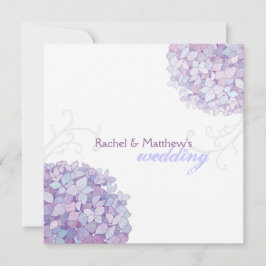 Invitación Lavender Purple Hydrangeas Boda