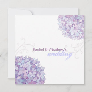 Invitación Lavender Purple Hydrangeas Boda