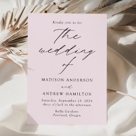 Invitación Lavender Purple Modern Elegance Boda