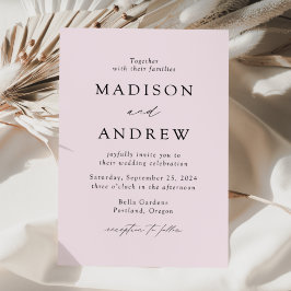 Invitación Lavender Purple Modern Elegance Boda