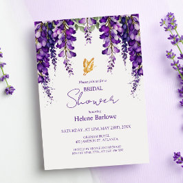 Invitación Lavender Purple Moderno Elegante Ducha Bridal