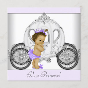 Invitación Lavender Purple Princess Baby Shower