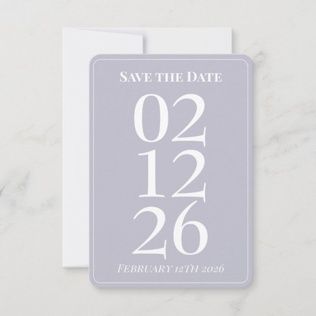 Invitación Lavender Purple Whimsical Wedding Save the Date (Anverso)