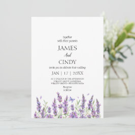 Invitación Lavender quiere Boda