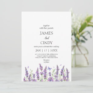 Invitación Lavender quiere Boda
