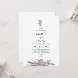 Invitación Lavender quiere Boda