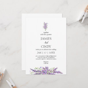 Invitación Lavender quiere Boda
