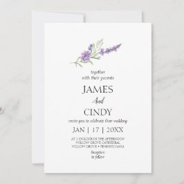 Invitación Lavender quiere Boda