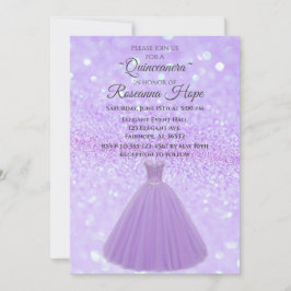 Invitación Lavender Quinceanera