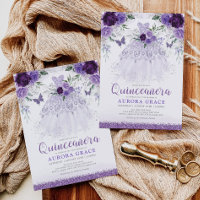 Lavender Quinceañera Princesa Vestir Mariposas