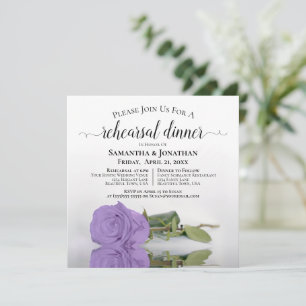 Invitación Lavender Rosa morado ensayo Boda y cena