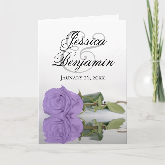 Invitación Lavender Rosa Purple  Clásico Romántico Boda de fo (Anverso)