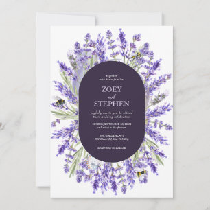 Invitación Lavender Suite   Elegante Boda de Primavera Floral