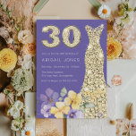 Invitación Lavender & Sunshine Gold Gown 30 cumpleaños Fiesta<br><div class="desc">Invitación a la fiesta de cumpleaños 30 Lavender & Sunshine Gold Gown Ver colección coincidente en Nest Store y Nest Store</div>