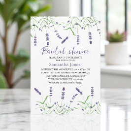 Invitación Lavender Watercolor Flowers Purple Bridal Shower 