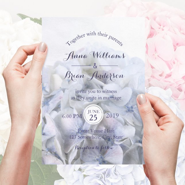 Invitación ©Lavender White Hydrangea Wedting (Subido por el creador)