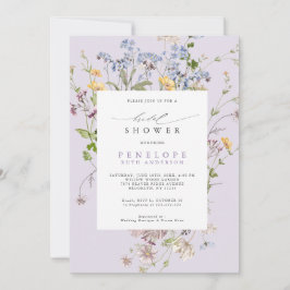 Invitación Lavender Wildflower Meadow Garden Bridal Shower