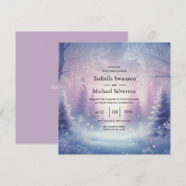 Invitación Lavender Winter Snowfall Serenade Boda