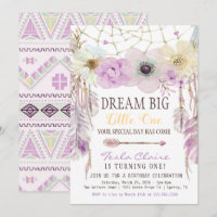 Lavender y Purple Dream Catcher Boho Cumpleaños