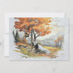 Invitación "Laverack" La caza de los colonos ingleses